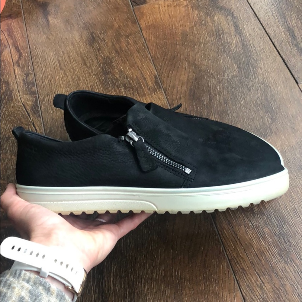 Black Suede Ecco Sneakers